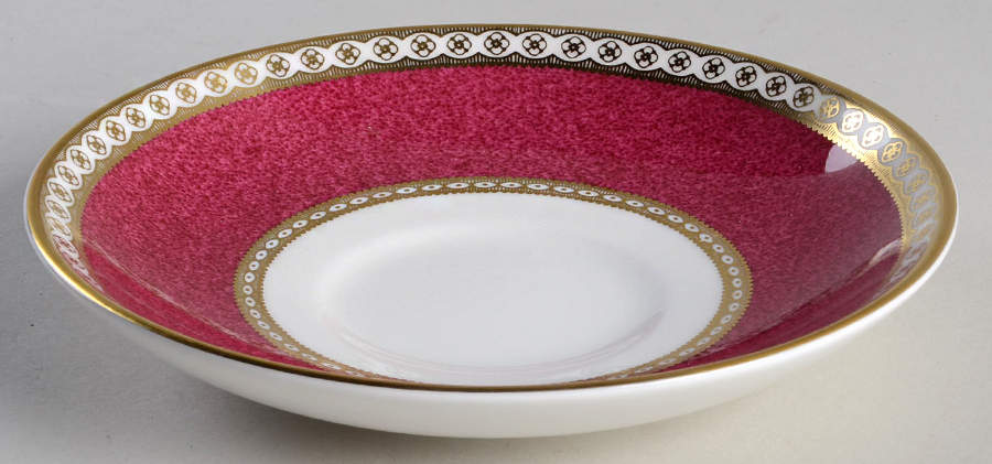 Ulander Powder Ruby Saucer for Peony Shape Footed Cup by Wedgwood-1