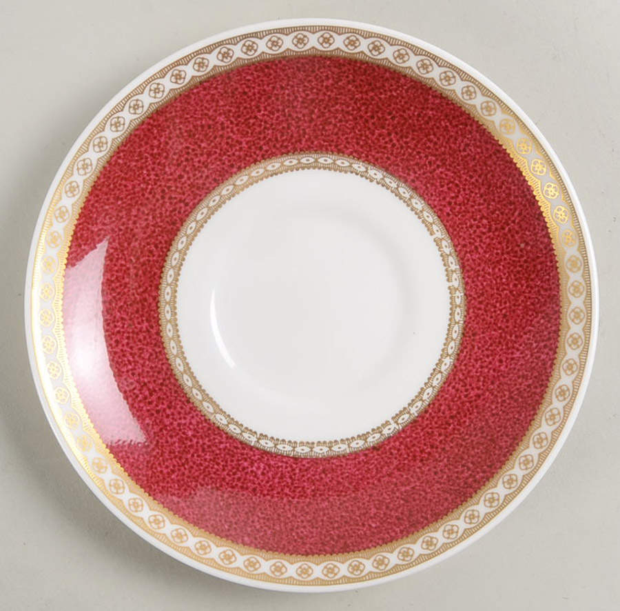 Ulander Powder Ruby Saucer for Peony Shape Footed Cup by Wedgwood-1