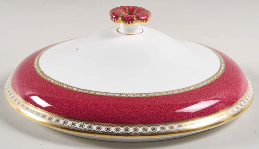 Ulander Powder Ruby Lid for Round Vegetable by Wedgwood-1
