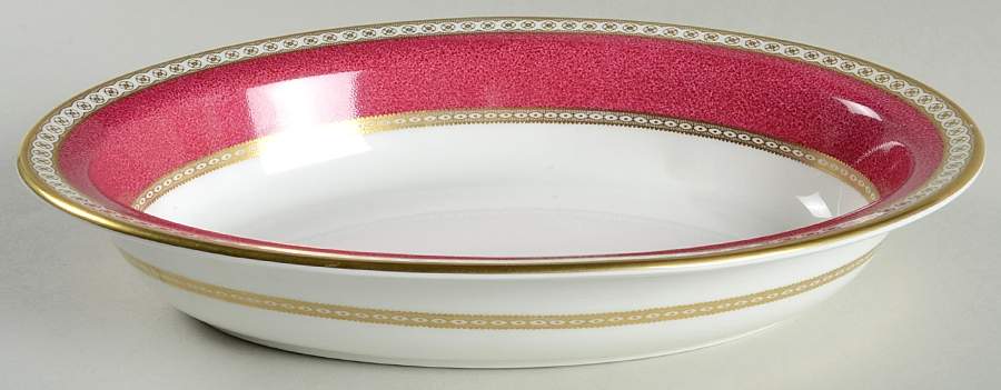Ulander Powder Ruby 11" Oval Vegetable Bowl by Wedgwood-1
