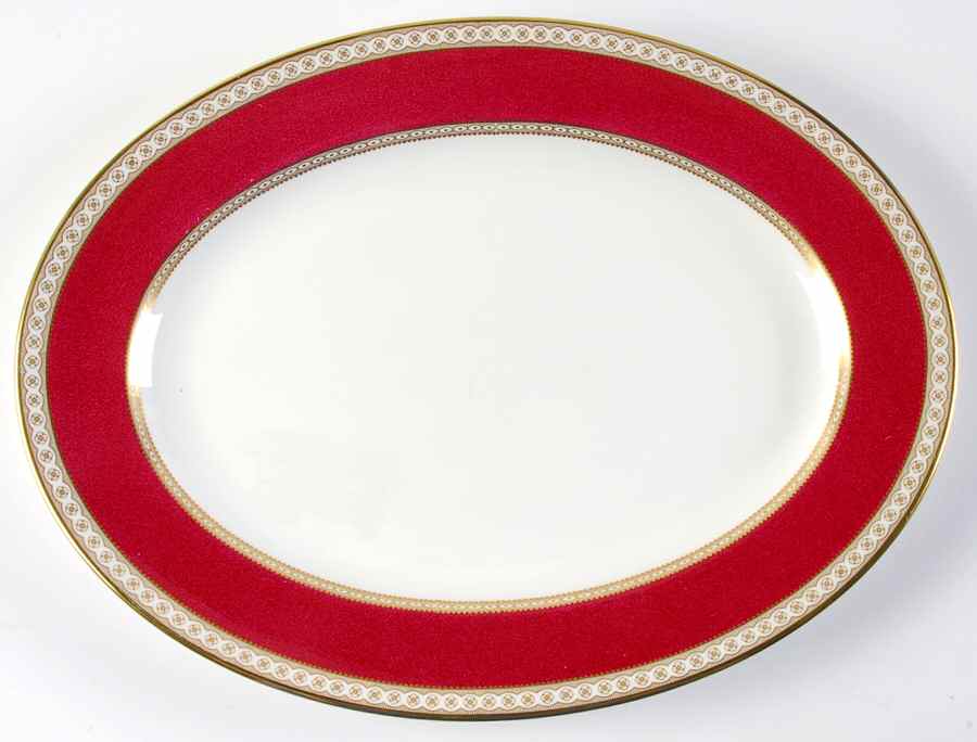 Ulander Powder Ruby 15" Oval Serving Platter by Wedgwood-1