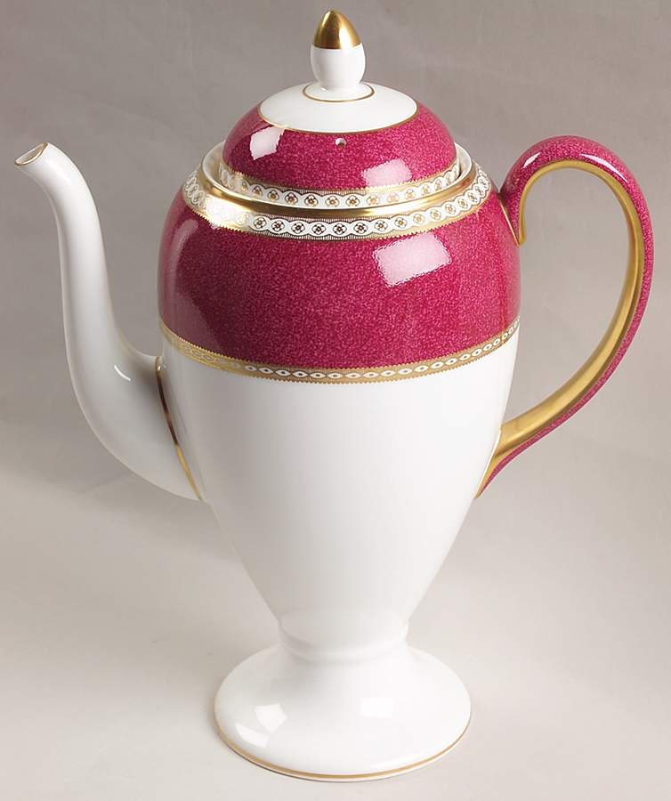 Ulander Powder Ruby Coffee Pot & Lid by Wedgwood-1