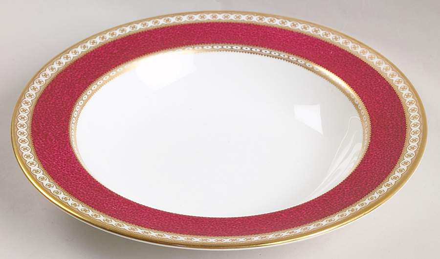 Ulander Powder Ruby Rim Soup Bowl by Wedgwood-1