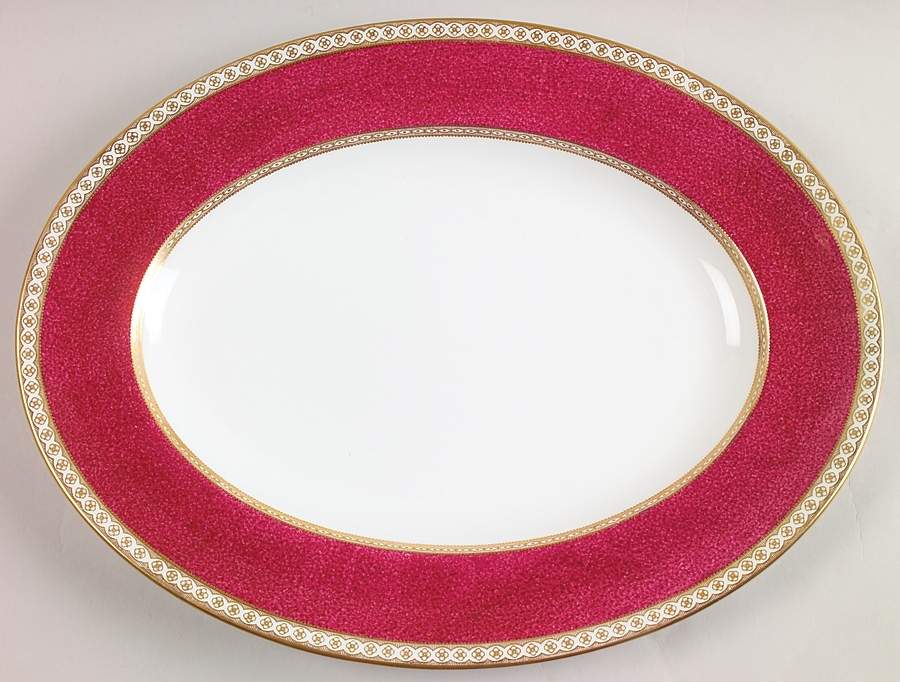 Ulander Powder Ruby 17" Oval Serving Platter by Wedgwood-1