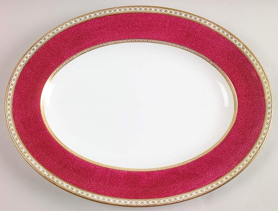 Ulander Powder Ruby 14" Oval Serving Platter by Wedgwood-1