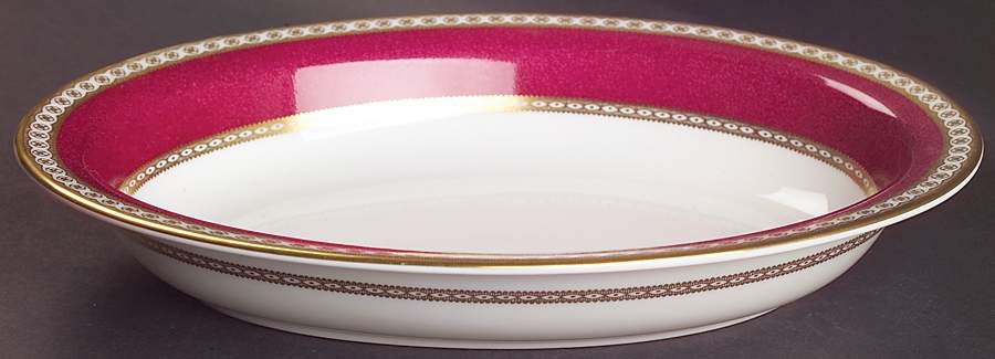 Ulander Powder Ruby 10" Oval Vegetable Bowl by Wedgwood-1