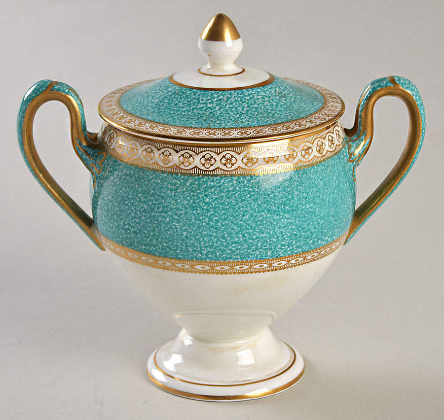 Ulander Powder Turquoise Sugar Bowl & Lid by Wedgwood-1
