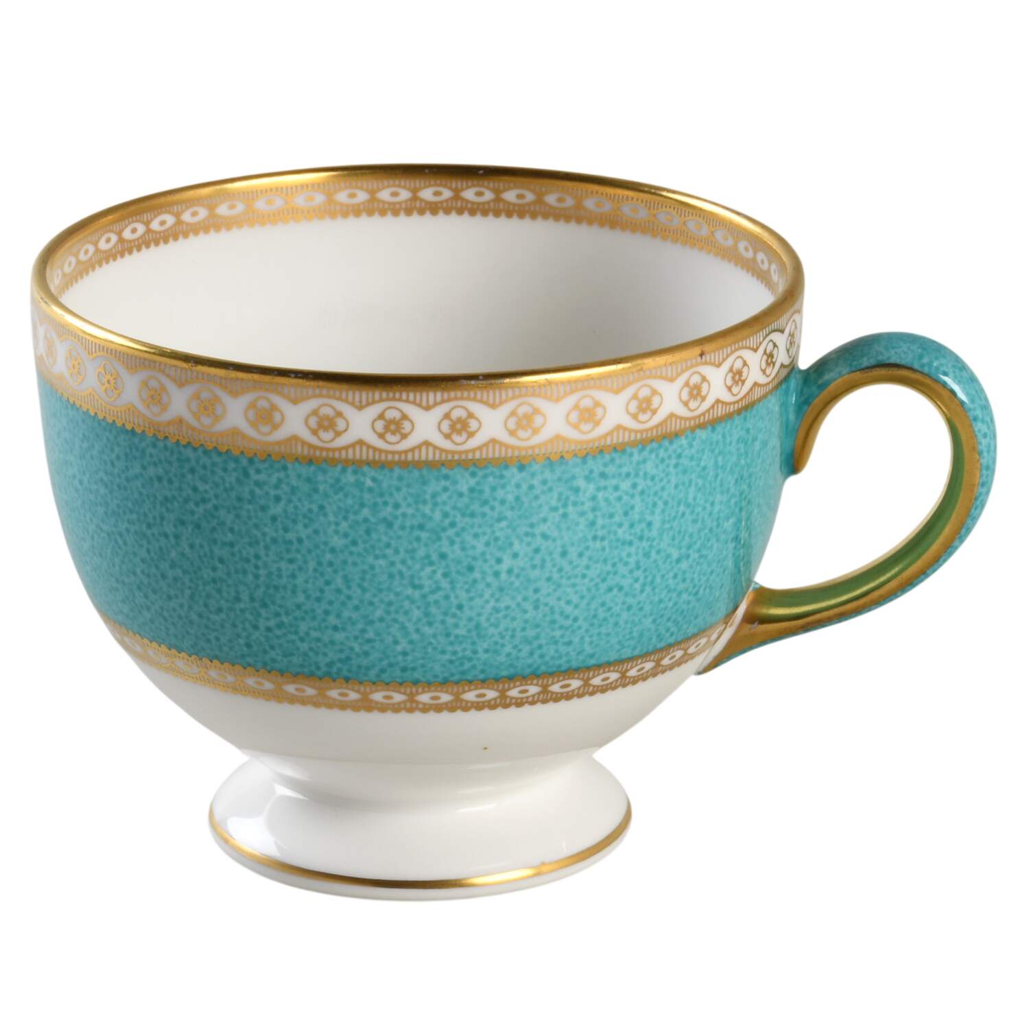 Ulander Powder Turquoise Leigh Shape Footed Cup by Wedgwood-1