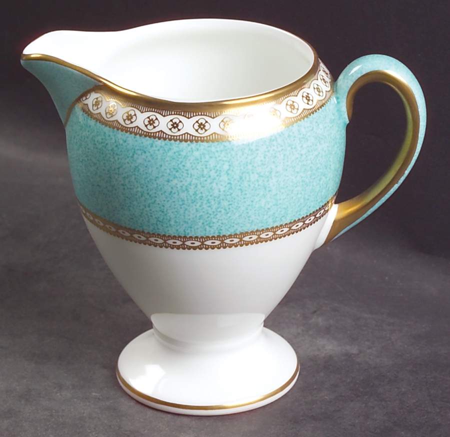 Ulander Powder Turquoise Globe Shape Creamer by Wedgwood-1