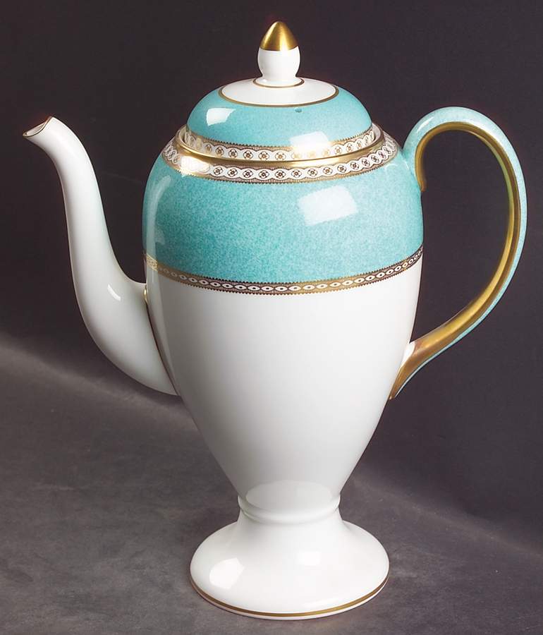 Ulander Powder Turquoise Coffee Pot & Lid by Wedgwood-1