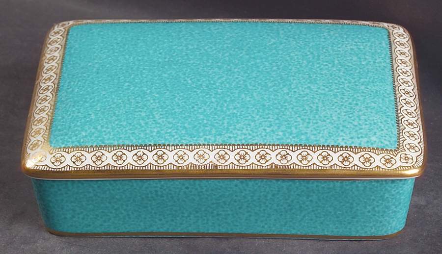 Ulander Powder Turquoise Cigarette Box & Lid by Wedgwood-1
