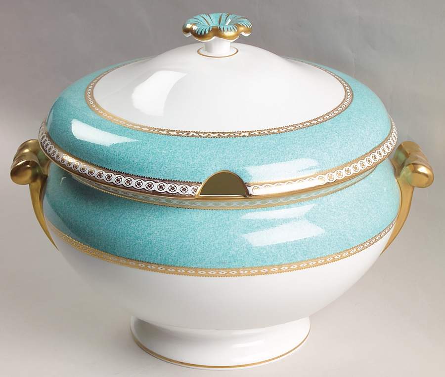 Ulander Powder Turquoise Tureen &  Lid by Wedgwood-1