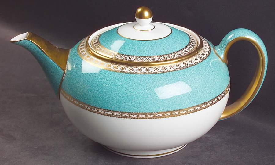 Ulander Powder Turquoise Teapot & Lid by Wedgwood-1