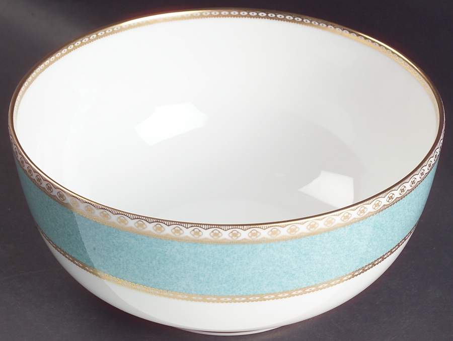 Ulander Powder Turquoise 8" Salad Serving Bowl by Wedgwood-1