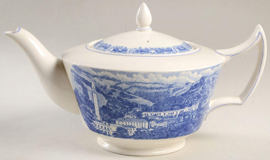 University of California Blue Teapot & Lid by Wedgwood-1