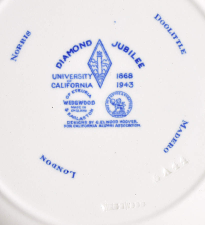 University of California Blue Salad Plate by Wedgwood-2