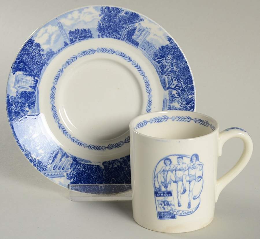 University of California Blue Flat Demitasse Cup & Saucer Set by Wedgwood-1