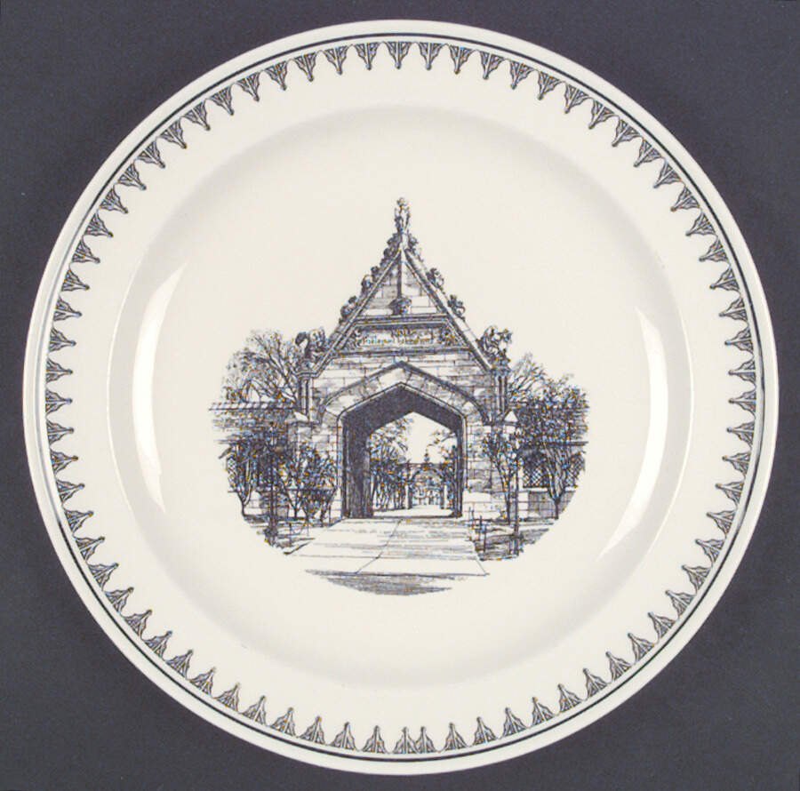 University of Chicago Black Dinner Plate by Wedgwood-1