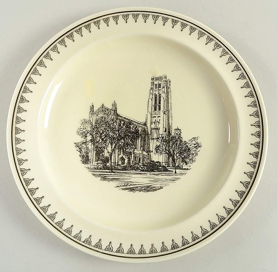 University of Chicago Black Dinner Plate by Wedgwood-1