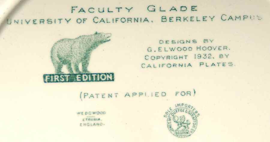 University of California Green Dinner Plate by Wedgwood-2