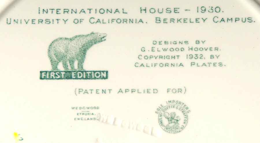 University of California Green Dinner Plate by Wedgwood-2