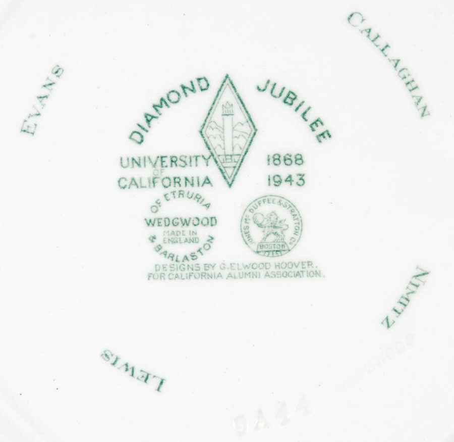 University of California Green Salad Plate by Wedgwood-2