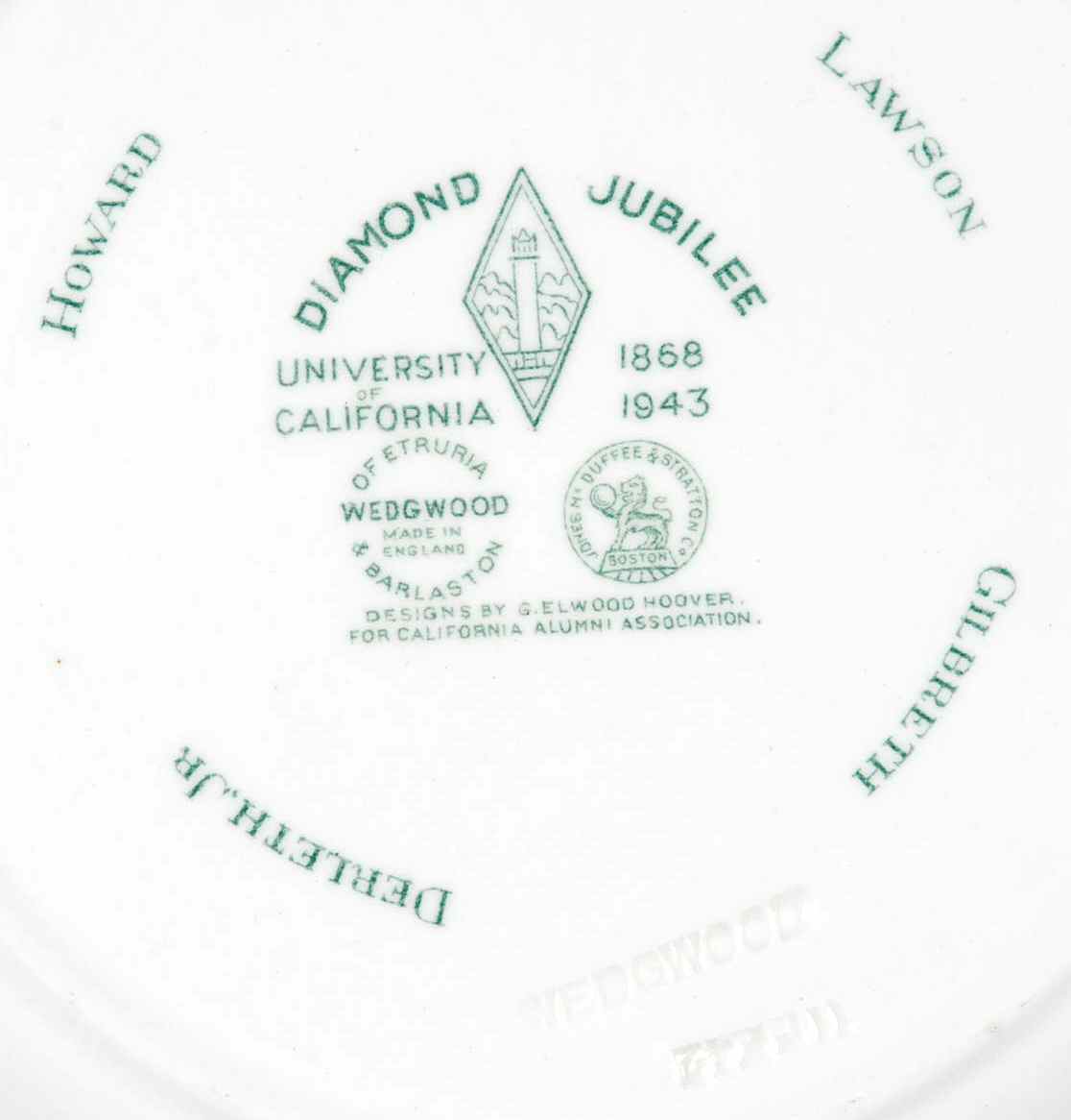 University of California Green Salad Plate by Wedgwood-2
