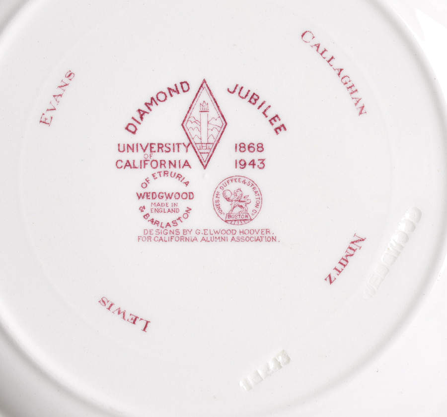 University of California Mulberry Salad Plate by Wedgwood-2