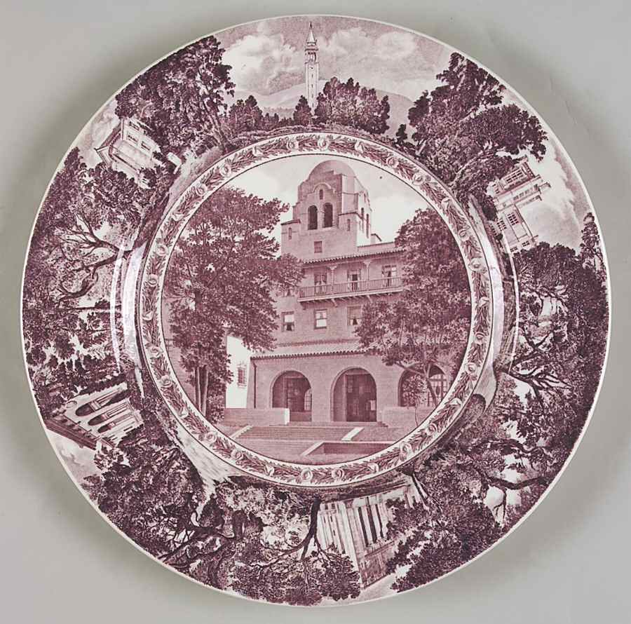 University of California Mulberry Dinner Plate by Wedgwood-1
