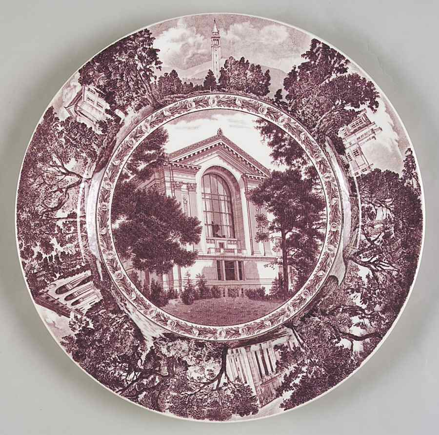 University of California Mulberry Dinner Plate by Wedgwood-1