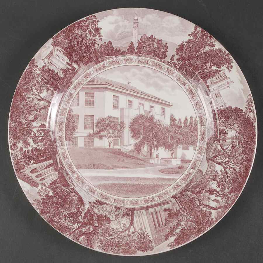 University of California Mulberry Dinner Plate by Wedgwood-1