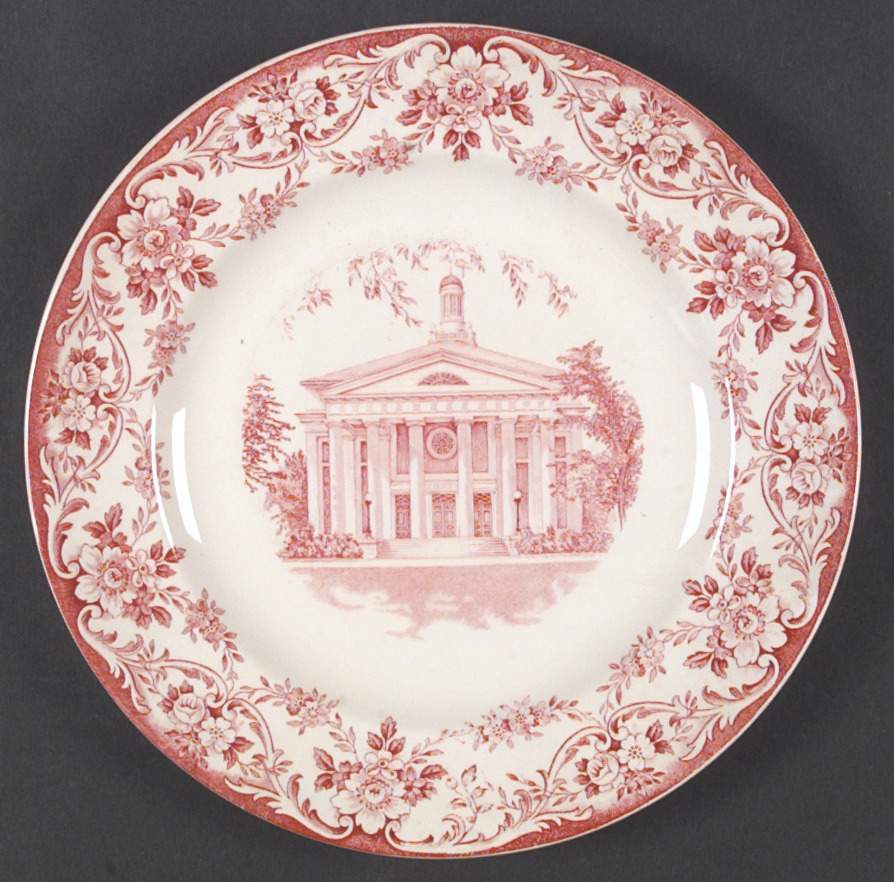 Union College Red Dinner Plate by Wedgwood-1
