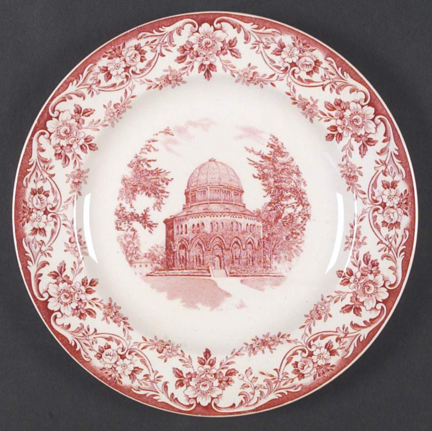 Union College Red Dinner Plate by Wedgwood-1