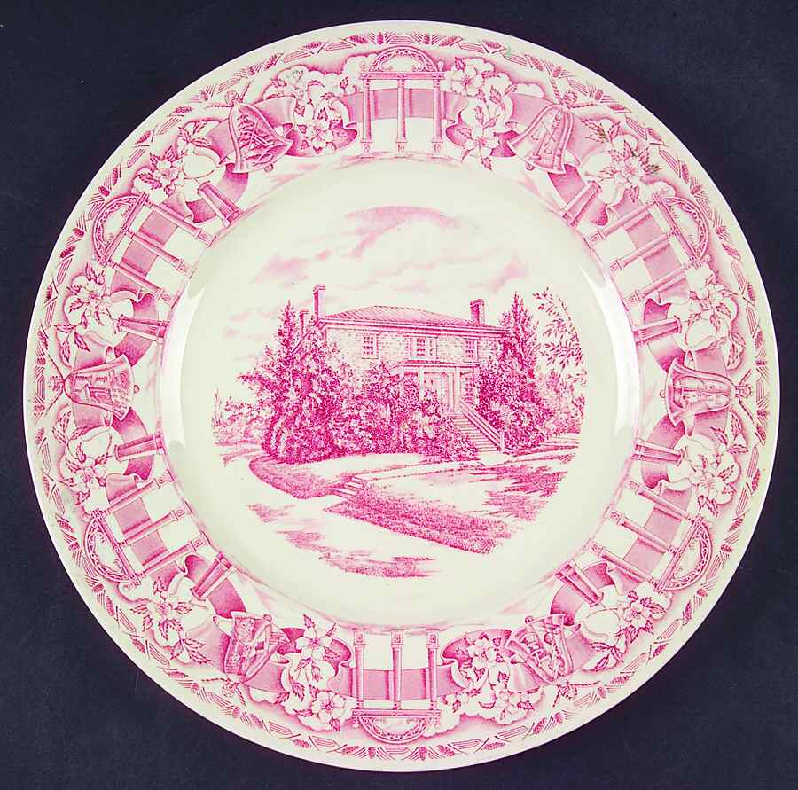 University of Georgia Pink Dinner Plate by Wedgwood-1