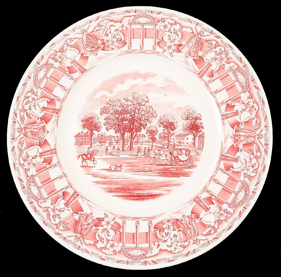 University of Georgia Pink Dinner Plate by Wedgwood-1