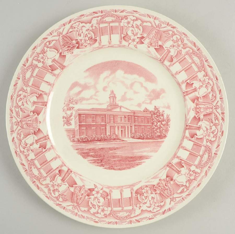 University of Georgia Pink Dinner Plate by Wedgwood-1