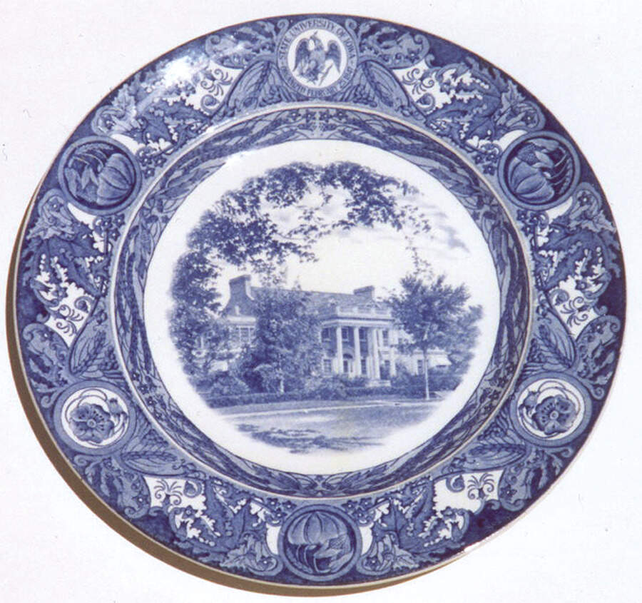 University of Iowa Blue Dinner Plate by Wedgwood-1