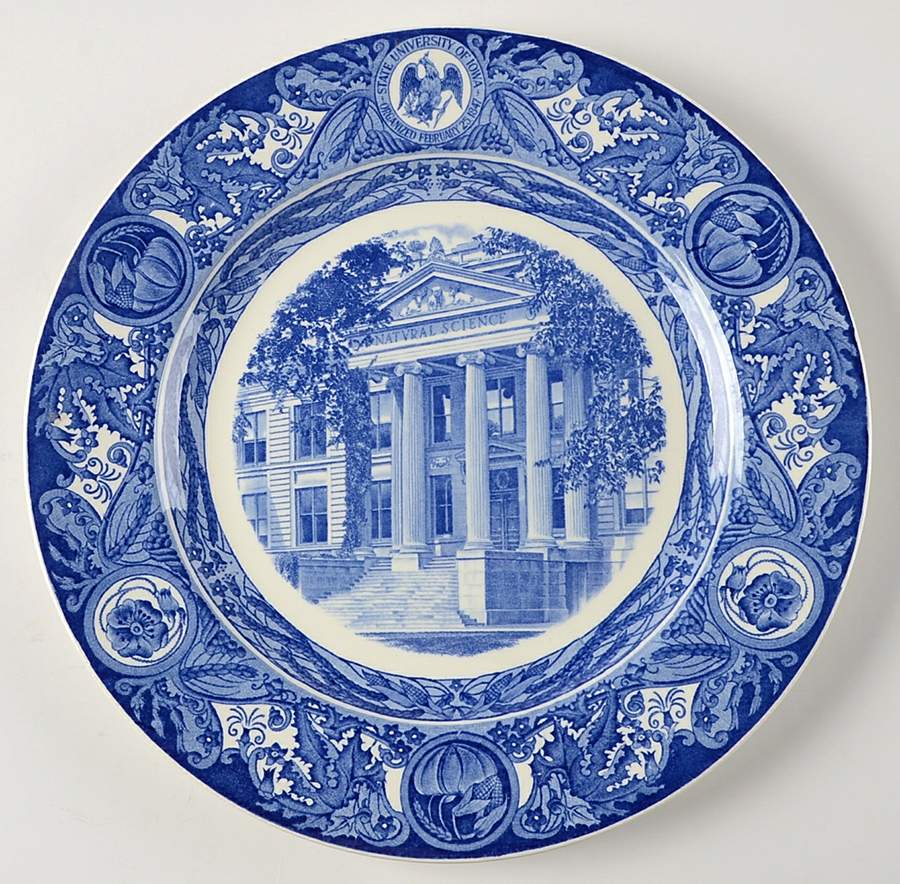 University of Iowa Blue Dinner Plate by Wedgwood-1