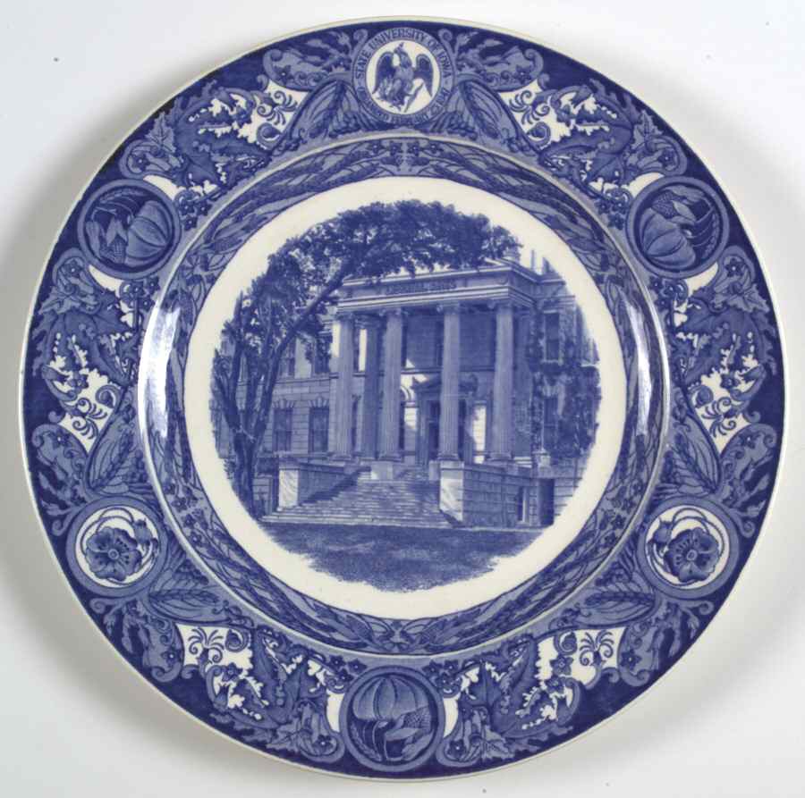 University of Iowa Blue Dinner Plate by Wedgwood-1