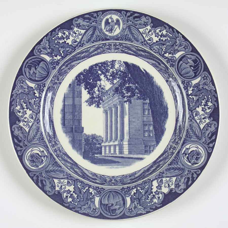 University of Iowa Blue Dinner Plate by Wedgwood-1
