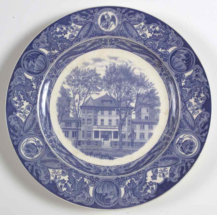 University of Iowa Blue Dinner Plate by Wedgwood-1