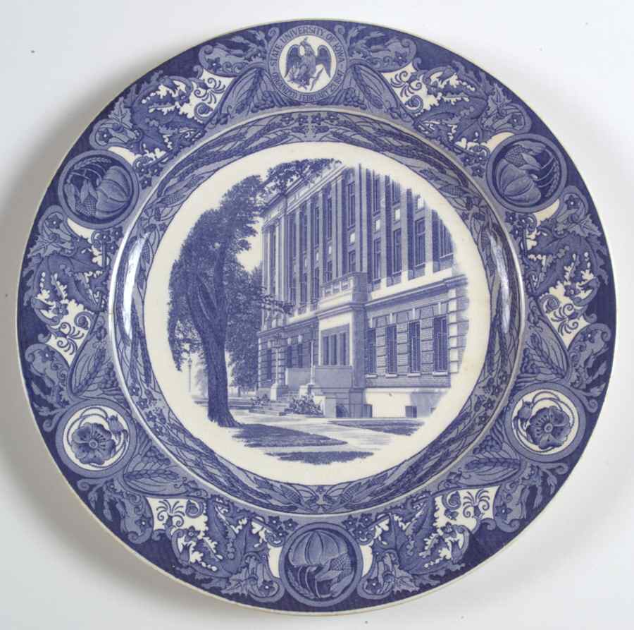 University of Iowa Blue Dinner Plate by Wedgwood-1