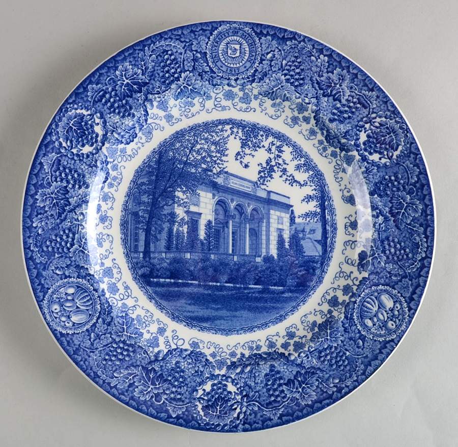 University of Michigan Blue Dinner Plate by Wedgwood-1