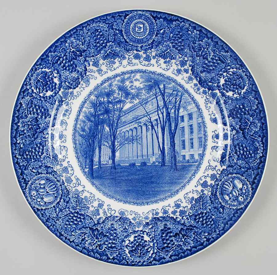 University of Michigan Blue Dinner Plate by Wedgwood-1