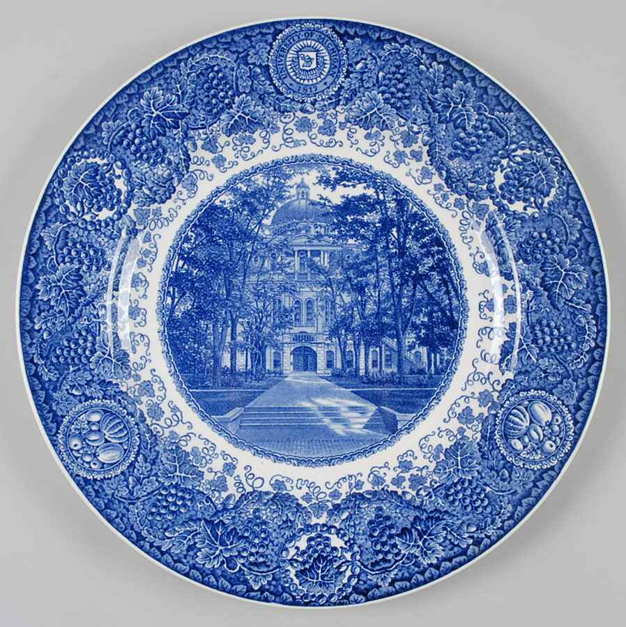 University of Michigan Blue Dinner Plate by Wedgwood-1