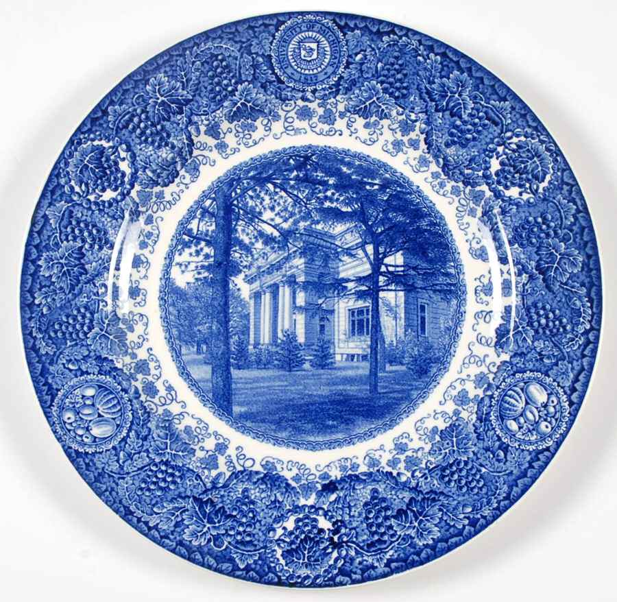 University of Michigan Blue Dinner Plate by Wedgwood-1