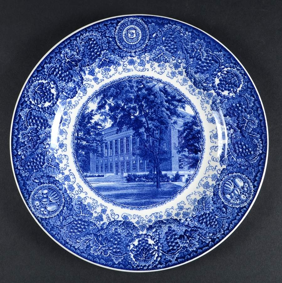 University of Michigan Blue Dinner Plate by Wedgwood-1