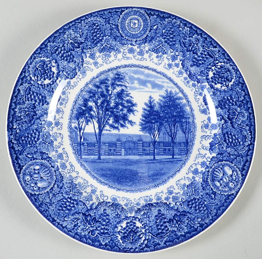 University of Michigan Blue Dinner Plate by Wedgwood-1