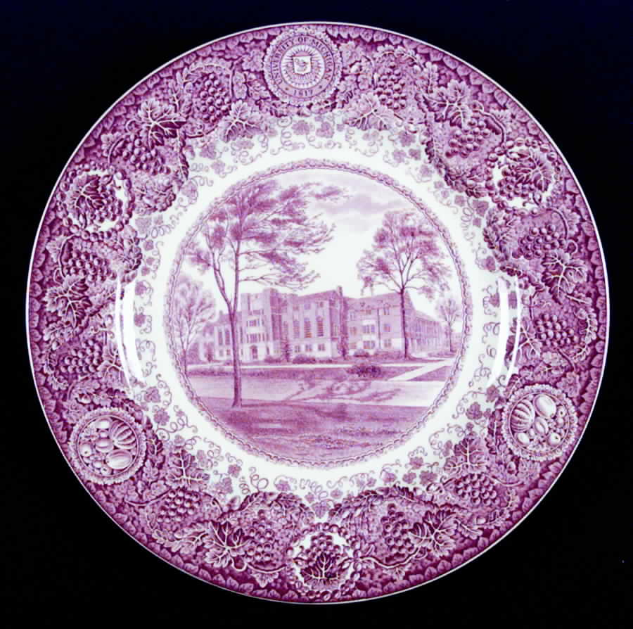 University of Michigan Mulberry Dinner Plate by Wedgwood-1