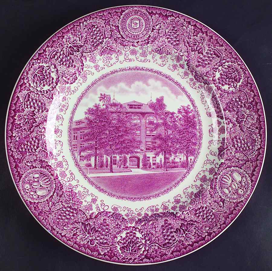University of Michigan Mulberry Dinner Plate by Wedgwood-1
